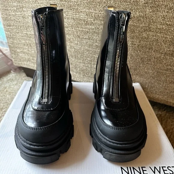 Nine West Women's wnCuz3 Platform LifeStyle Ankle Boots size 8.5 - Picture 3 of 8